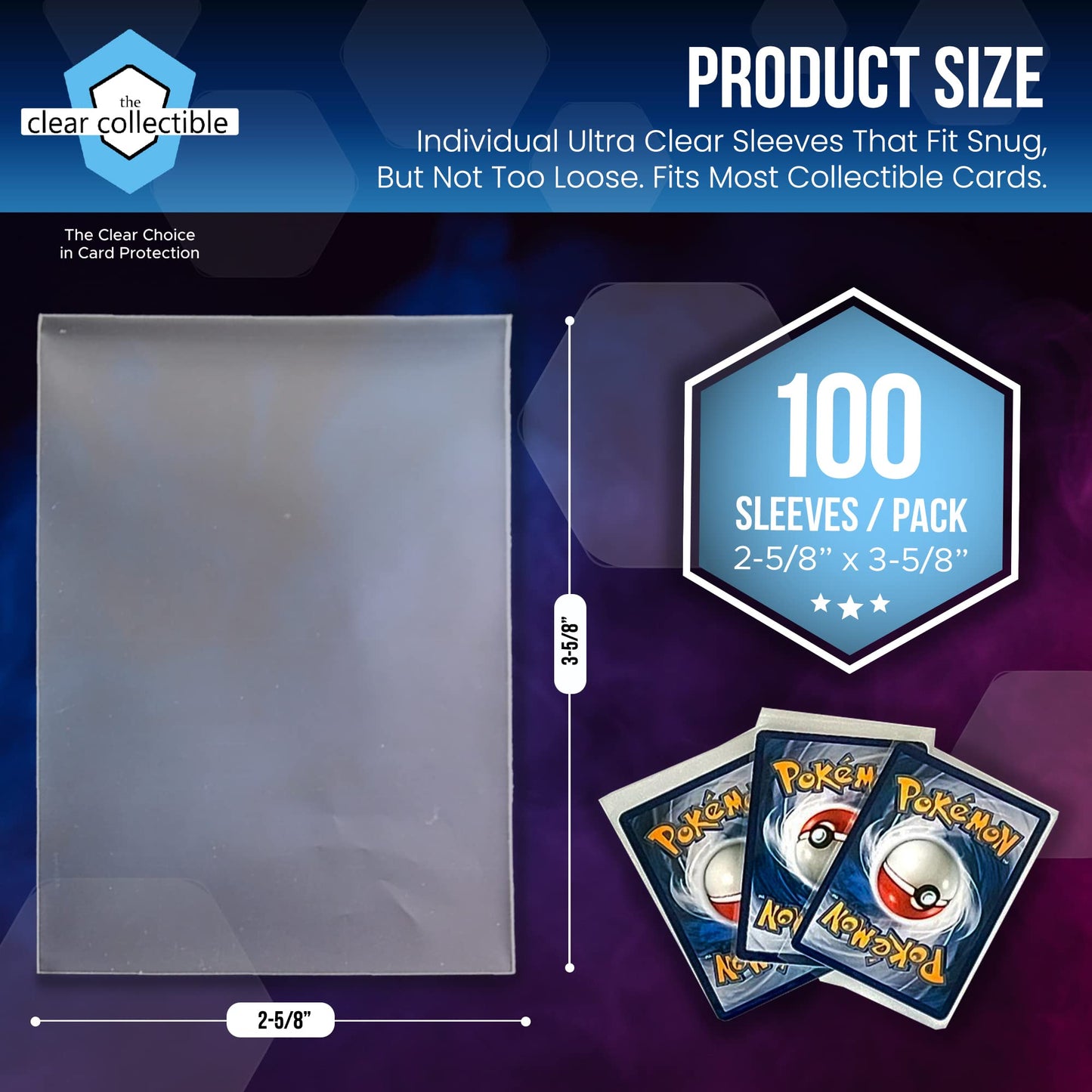 Penny Sleeves For Trading Cards - 3,000 Count - 2-5/8 X 3-5/8 (67Mm X 92Mm) - Clear Trading Card Sleeves For Baseball, Football,