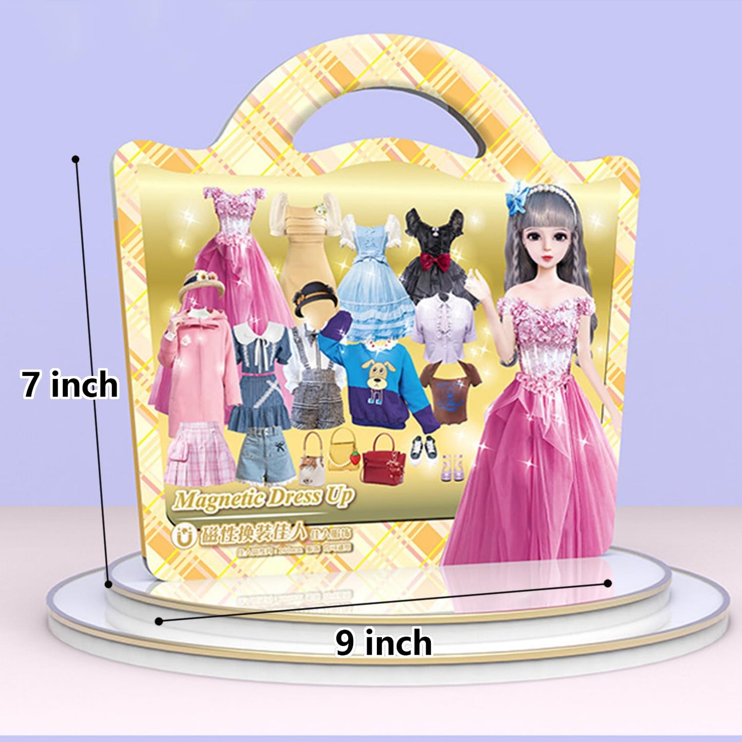 Daniel Axel Magnetic Princess Dress Up Paper Doll Pretend Play Toys,Dollhouse Magnet People Clothes Puzzles Game For 3+ Year Old