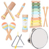 Wooden Montessori Musical Instruments Set for Toddlers 1-3, Preschool Educational Music Toys for Boys Girls, Percussion Instrume
