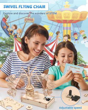 Poraxy Stem Kits For Kids Ages 8-10-12, 5 Set Wooden 3D Puzzles, Educational Science Experiment Building Projects Crafts, Toys For Ages 8-13, Birthday Gifts For Boys Girls 8 9 10 11 12 13 Years Old