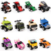 IAMGlobal 12 Mini Pull Back Cars Building Blocks Toy Set, Trucks Toy Vehicles Set Stem Toys, Party Supplies Gifts Party Favor fo