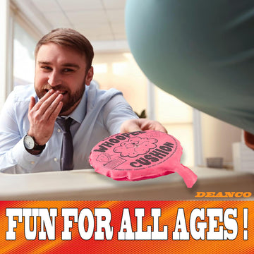 DEANCO Whoopee Cushion 3 Pack - Three 7 inch Self-Inflating Whoopee Cusions enhanced Rubber for Louder Fart Sound Gag Gifts for Kids and mature-themeds April Fools Pranks