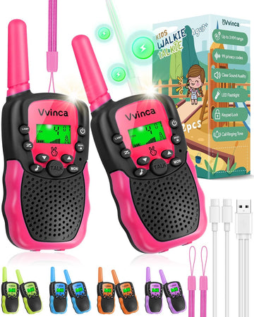 Walkie Talkies For Kids, Rechargeable Halloween Toy For Ages 3 4 5-7 8-12 Year Old Girl Boy With 22 Ch 2 Way Radio Flashlight 3