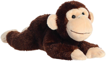 Aurora Adorable Flopsie Chimp Stuffed Animal - 12 Inches, Brown, Polyester - Playful Companion, Model 31423