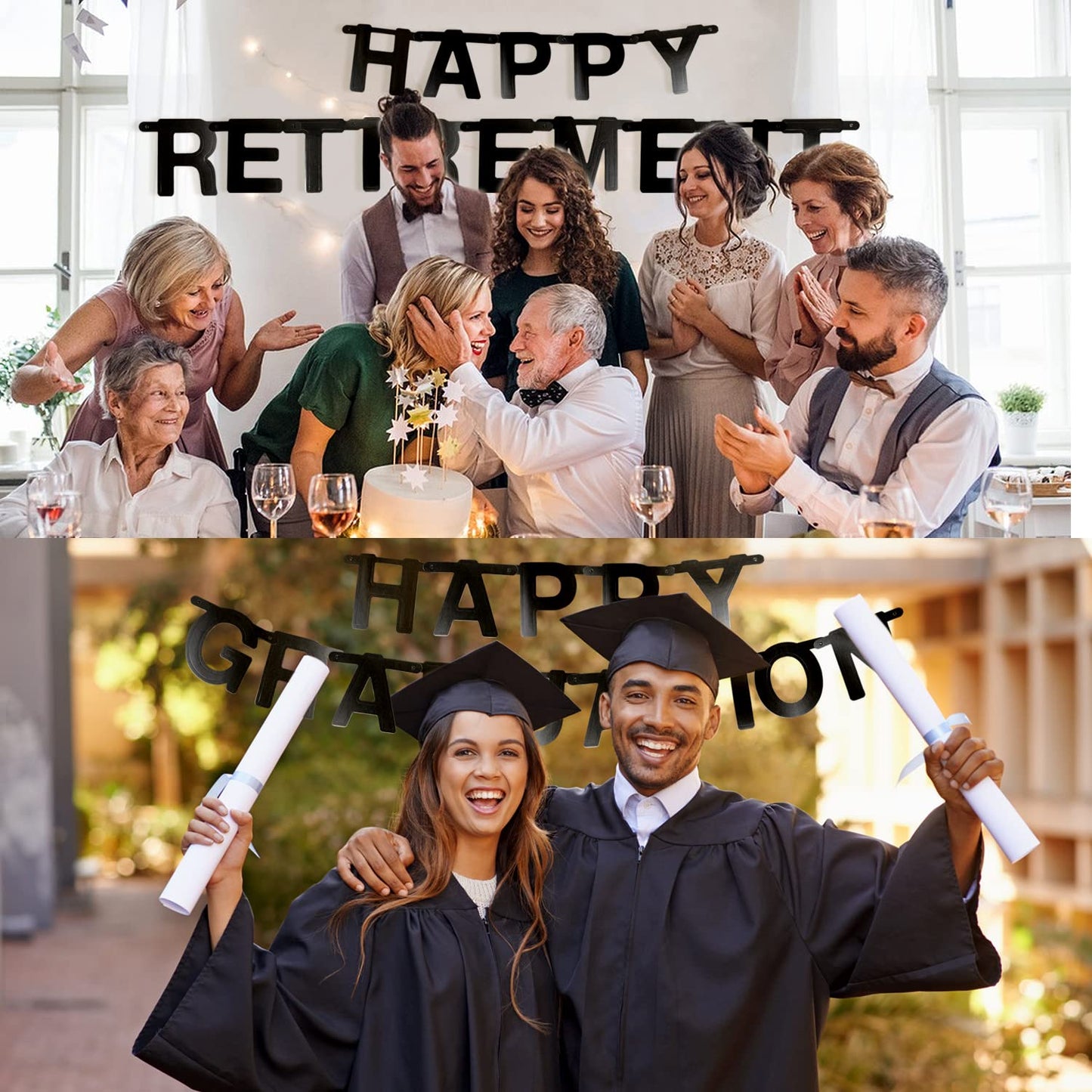 SUNBEAUTY 146 Pcs Black DIY Make Your Own Banner Customizable Letters Symbols Banner For Birthday Wedding Happy New Year Baby Sh