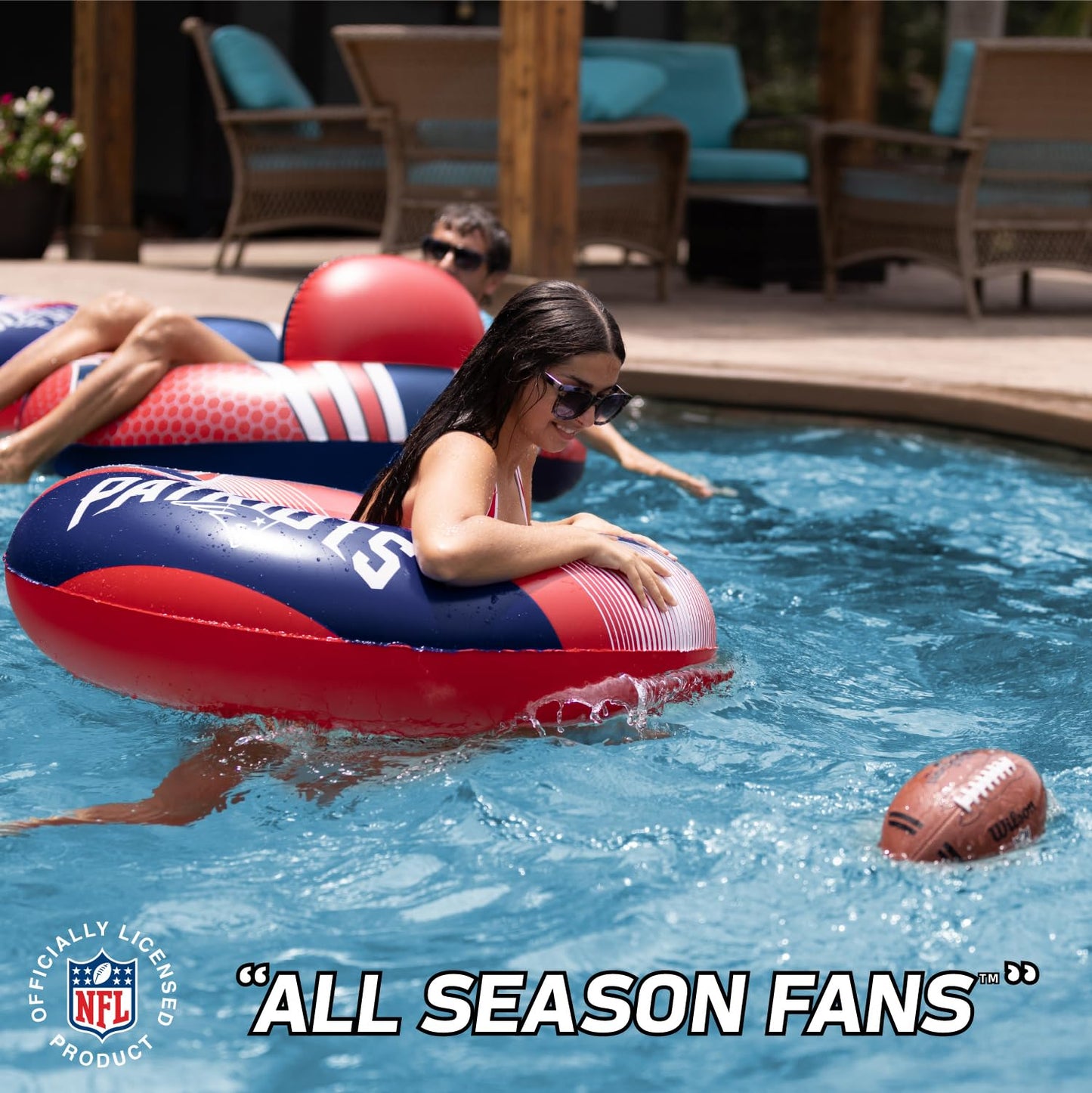 Bigmouth New England Patriots 36 Inflatable Pool Floats Officially Licensed Nfl Fan Gear Merchandise Inner Tube For Adults An