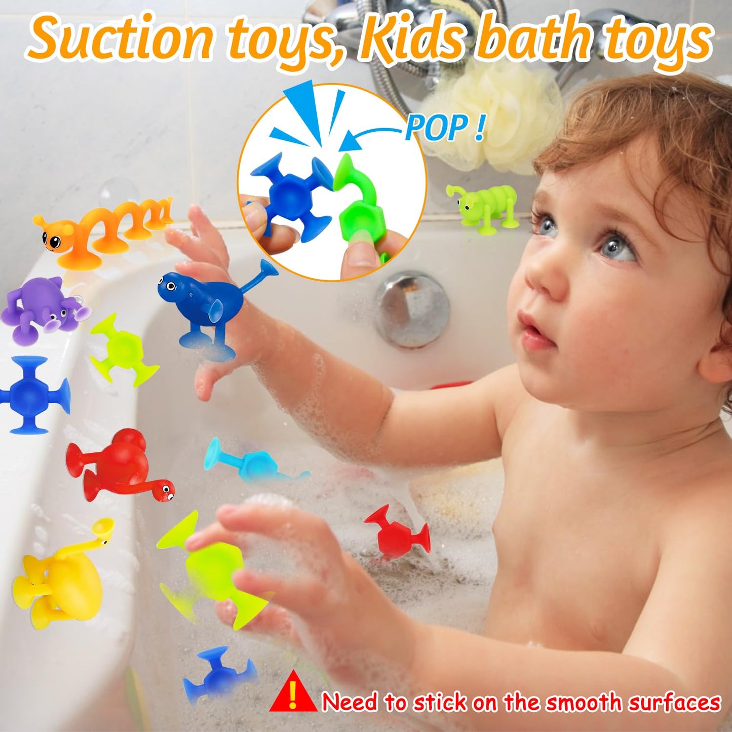 32 Pcs Suction Cup Toys Kids Bath Toy Party Favor Goody Prize Stuffer Gift For 2 3 4 5 6 Year Old Boy Girl Toddler Travel Toy Ed