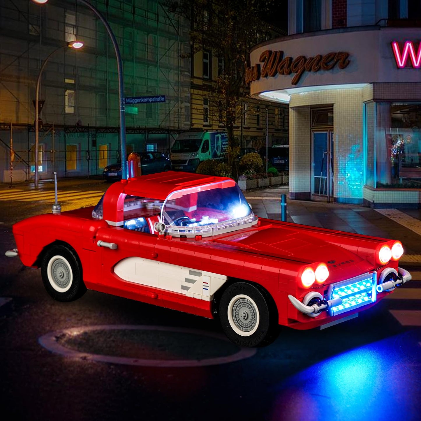 Brickbling Led Light Kit Compatible With Lego Corvette 10321 Toy Car, New 2023 Lighting Compatible With Lego Chevrolet Corvette- No Model Included