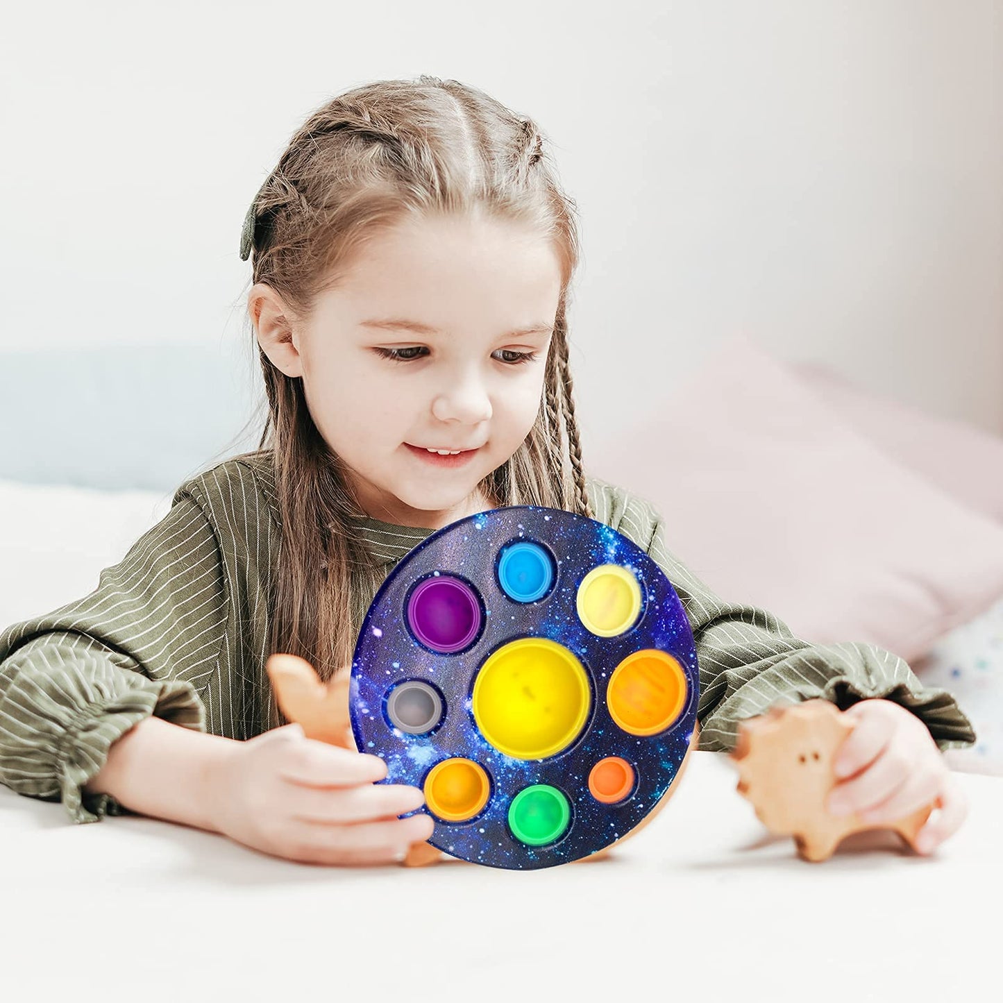 Eight Planet Cave Bubble Push Sensory Fidget Toy, Galaxy Cave Digits Fidget Toys, Autistic Adults Simple Sensory Anxiety Relief