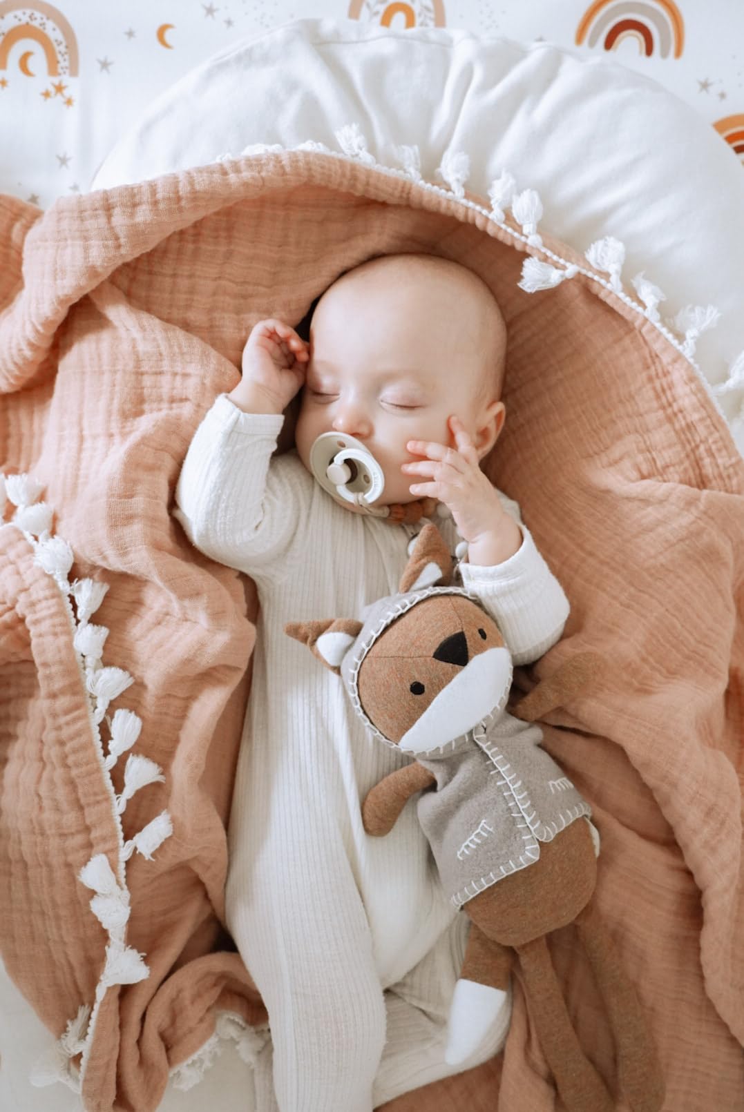 Crane Baby Toys For Boys And Girls, Comforting Plush Stuffed Animal, Frankie The Fox