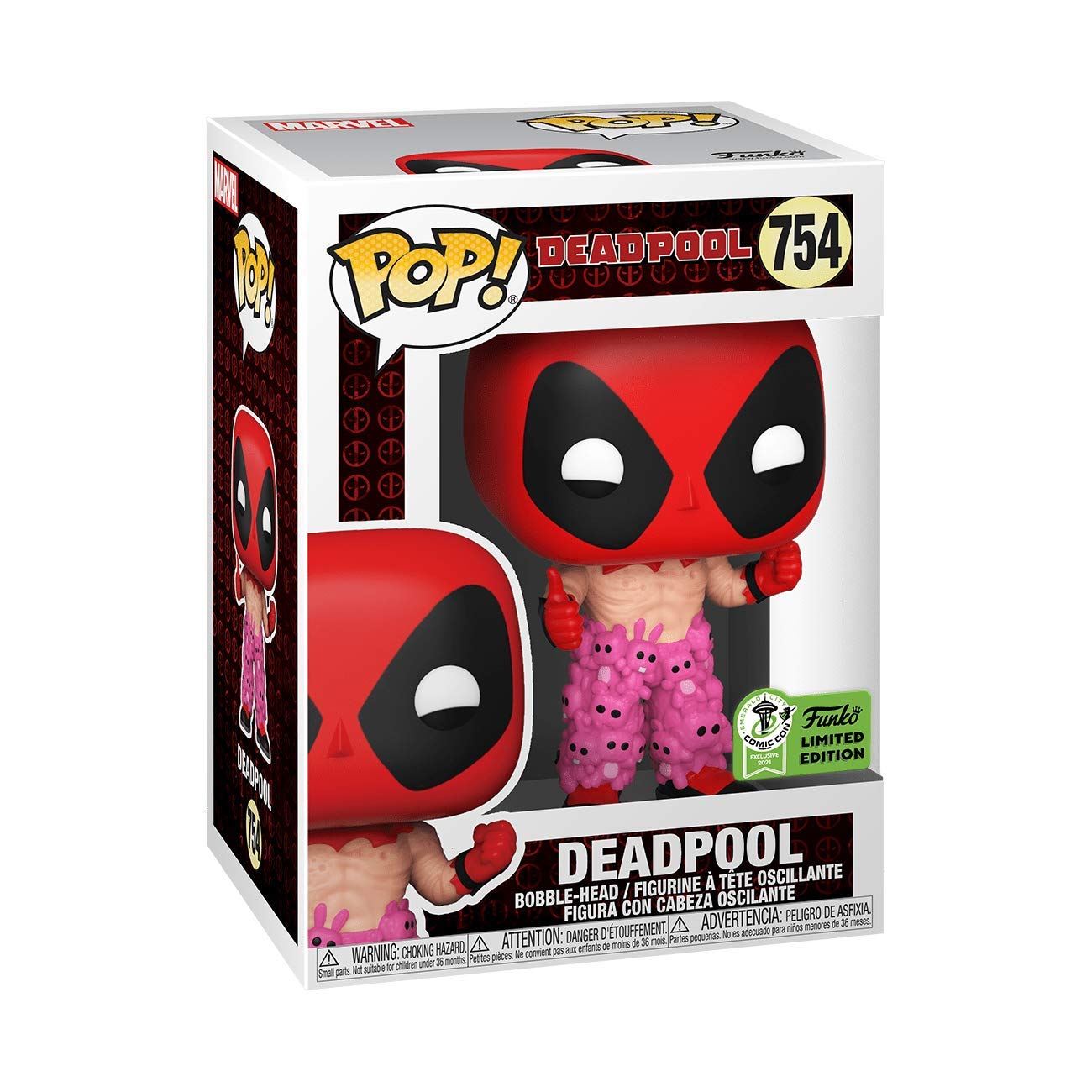 Funko Pop! Deadpool - Deadpool With Teddy Bear Pants (Eccc 2021 Shared Exclusive)