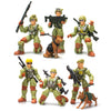 Baimiby Army Men Action Figures Toy Soldiers for Boys Age 4-7 Military Playset 6Pcs Army Toys with 2 Dog Figures and 6 Army Toy Set Birthday for Toddler 3+