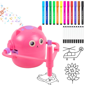 Treefia Drawing Robot For Kids, Interactive Educational Drawing Robot, Magic Painting Robot Toy With 100 Word Cards & 16 Color P