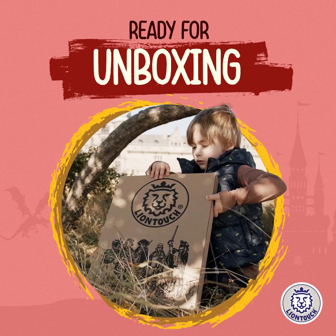 Liontouch - Noble Knight Toy decorative replica blade & Shield for Boys Red - Age 3-8 Years | Medieval Set in Durable & Safe Foam | & Battle Accessories for Pretend Play Dress Up & Knight Costumes for Kids