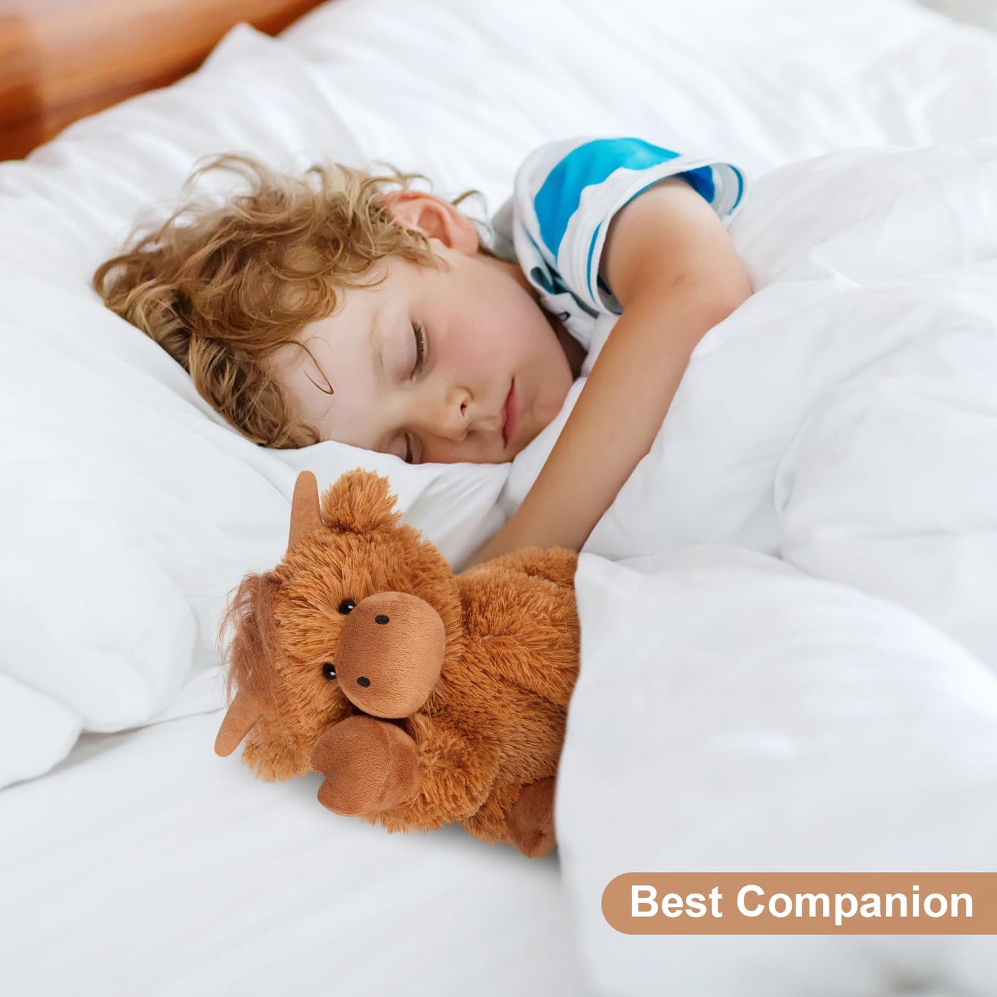 Suzzipals Highland Cow Stuffed Animal, Heating Pad Microwavable Stuffed Animal, Highland Cow Stuffed Animals Cute Stuff Cute Plu