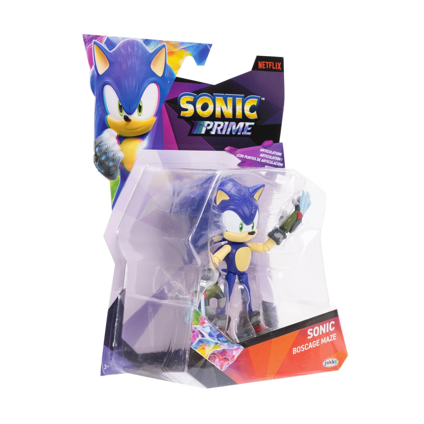 Sonic Prime 5" Articulated Action Figure - Sonic The Grim, Plastic, Model 414184, Sonic the Grim Color