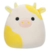 Squishmallows Original 19 cm Plush Toy - Bodie the Cow Yellow and White - Soft Official Jazwares Stuffed Animal