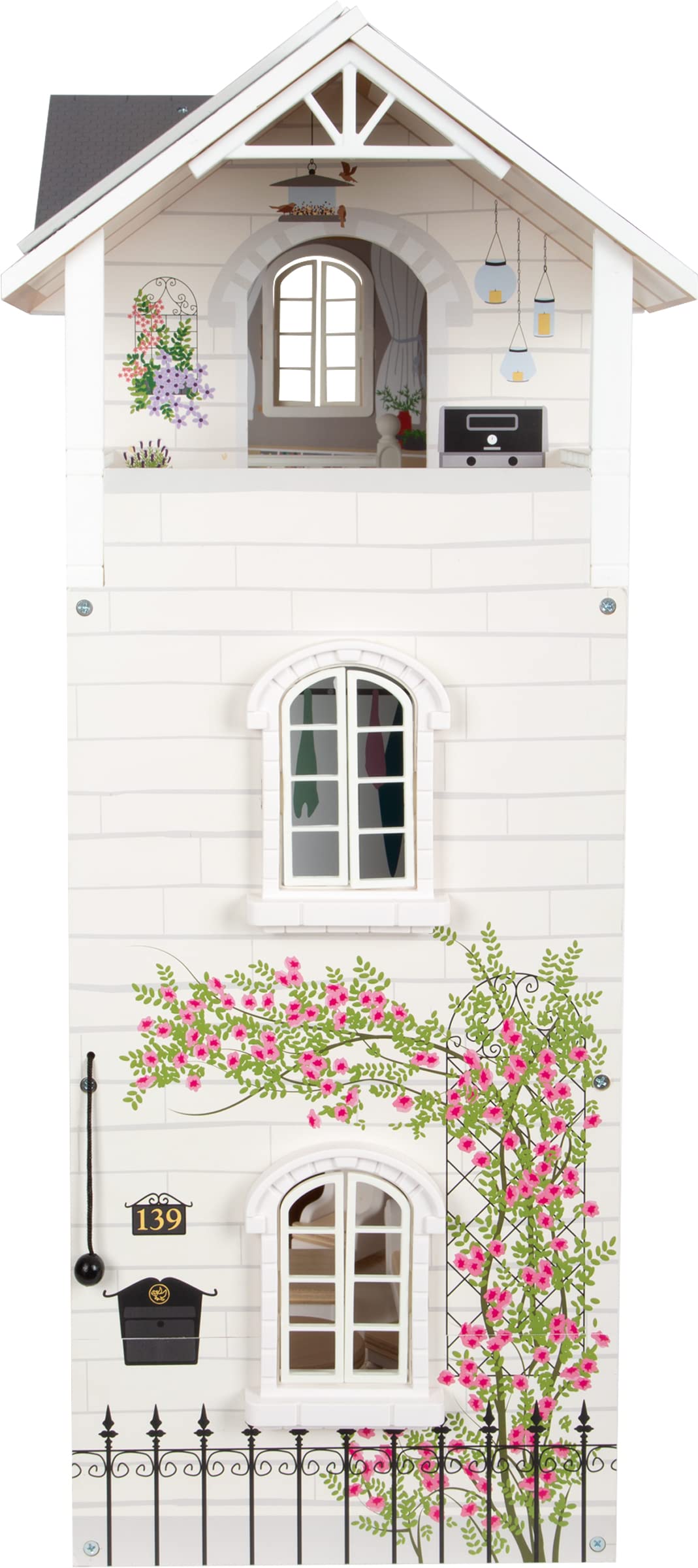 Small Foot Wooden Toys Urban Villa Doll House Playset Collection Designed For Children Ages 3+ Years, Gray (11802), 82 X 51.1 X 15 Cm