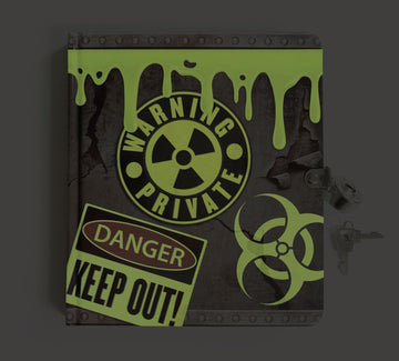 Playhouse Radioactive Glow In The Dark Lock & Key Lined Page Diary For Kids