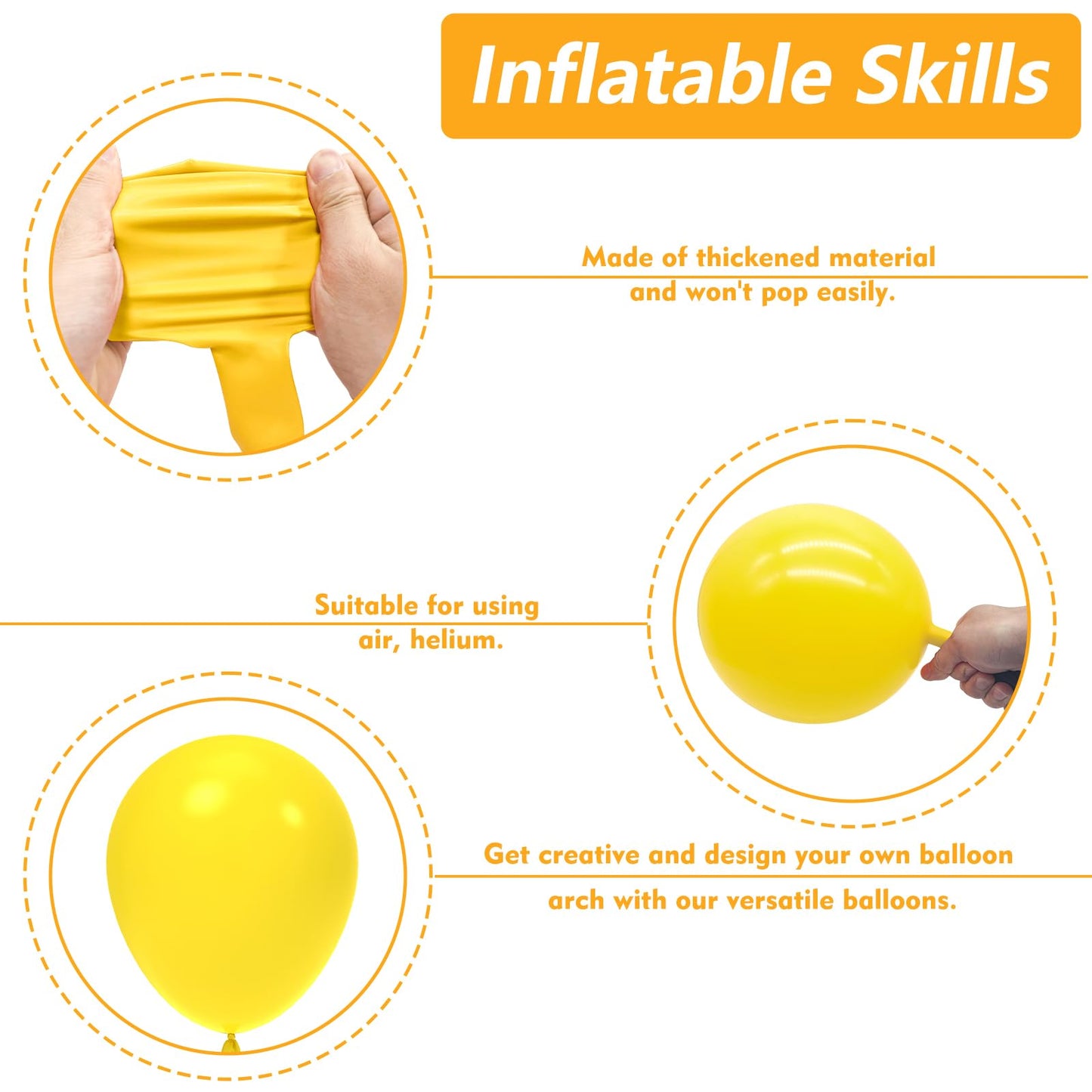 Nisocy Yellow Latex Balloon Arch Kit, 102Pcs 18In 12In 10In 5In Yellow Balloons Arch Garland For Birthday, Baby Shower, Wedding,