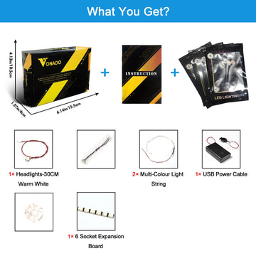 Vonado Led Light Kit Compatible With Lego Christmas Tree 40573(No Model),Decoration Lighting Kit Compatible With Lego Christmas Tree 2022 Building Toy Block (Standard Version)