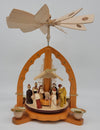 Alexander Taron 16033 Richard Glaesser Pyramid-Nativity Scene-10.5 H W x 9.25, Brown