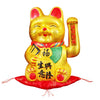 thefancypumpkin 9" Waving Lucky Fortune Cat - Gold Porcelain Maneki Neko #20CM