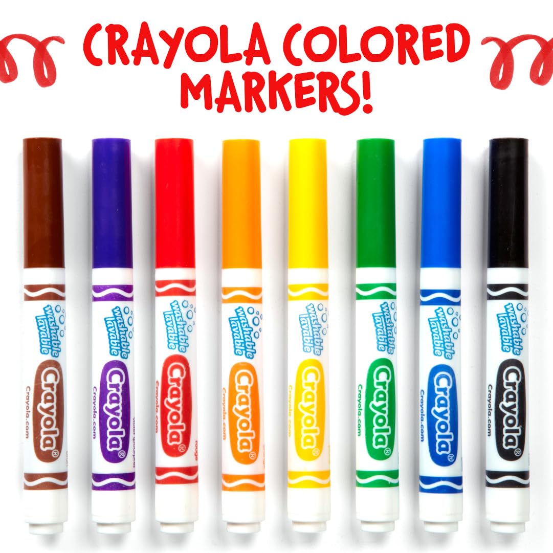 Crayola Washable Markers - Brown (12Ct), Kids Broad Line Markers, Bulk Markers For Classrooms & Teachers
