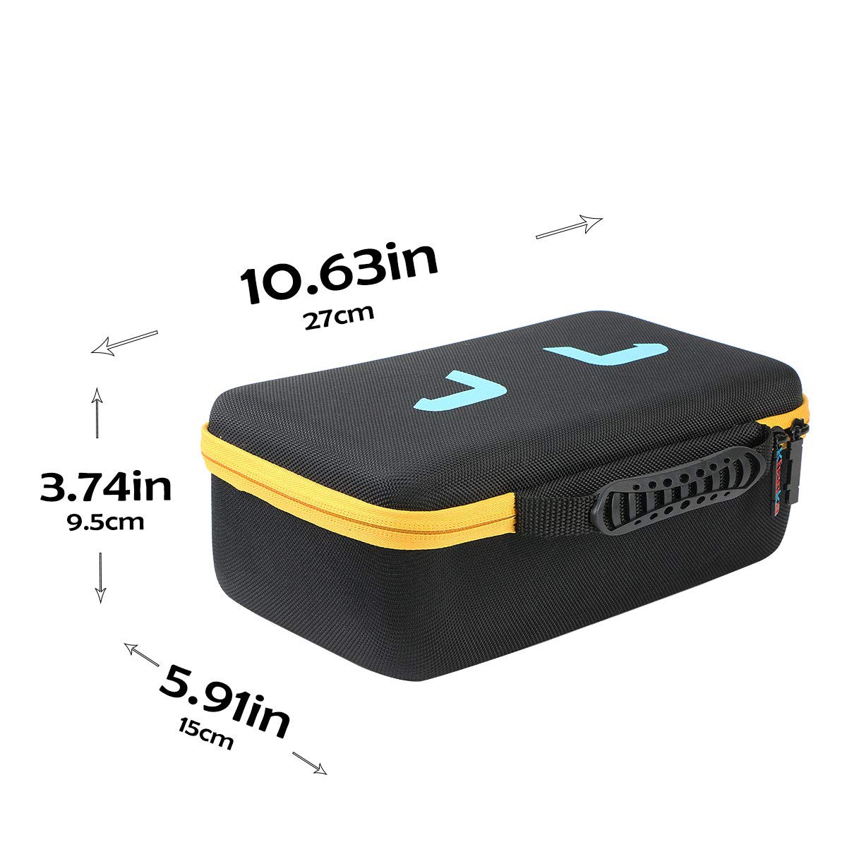 khanka Hard Carrying Case Replacement for Really Rad Robots - Mibro Gold - Plays, Talks, and Pranks (Gold Zipper)