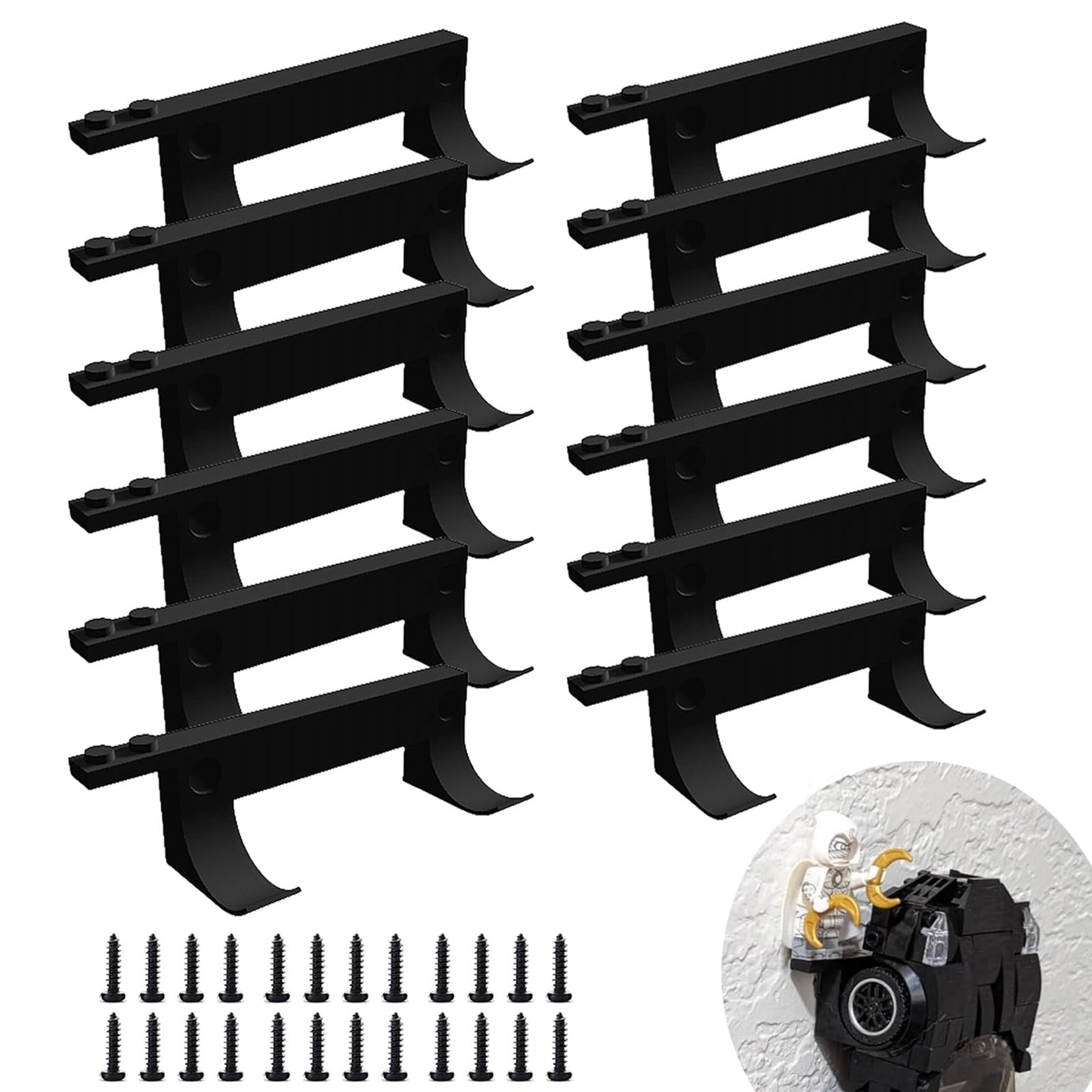 Teyouyi Wall Mount For Any Lego Speed Champions Sets Wall Mount For Lego Speed Of Champions With A Base For The Pilot,Wall Mount