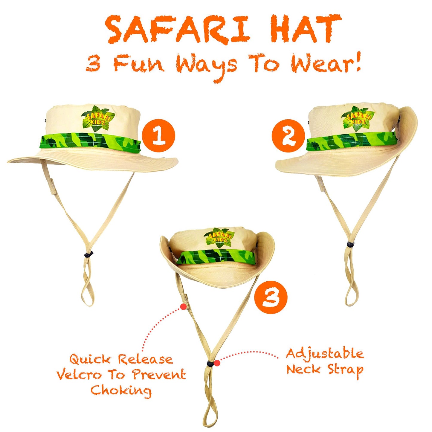 Safari Kidz Outdoor Explorer Kit - Children'S Camouflage Cargo Vest And Hat Set (Green)