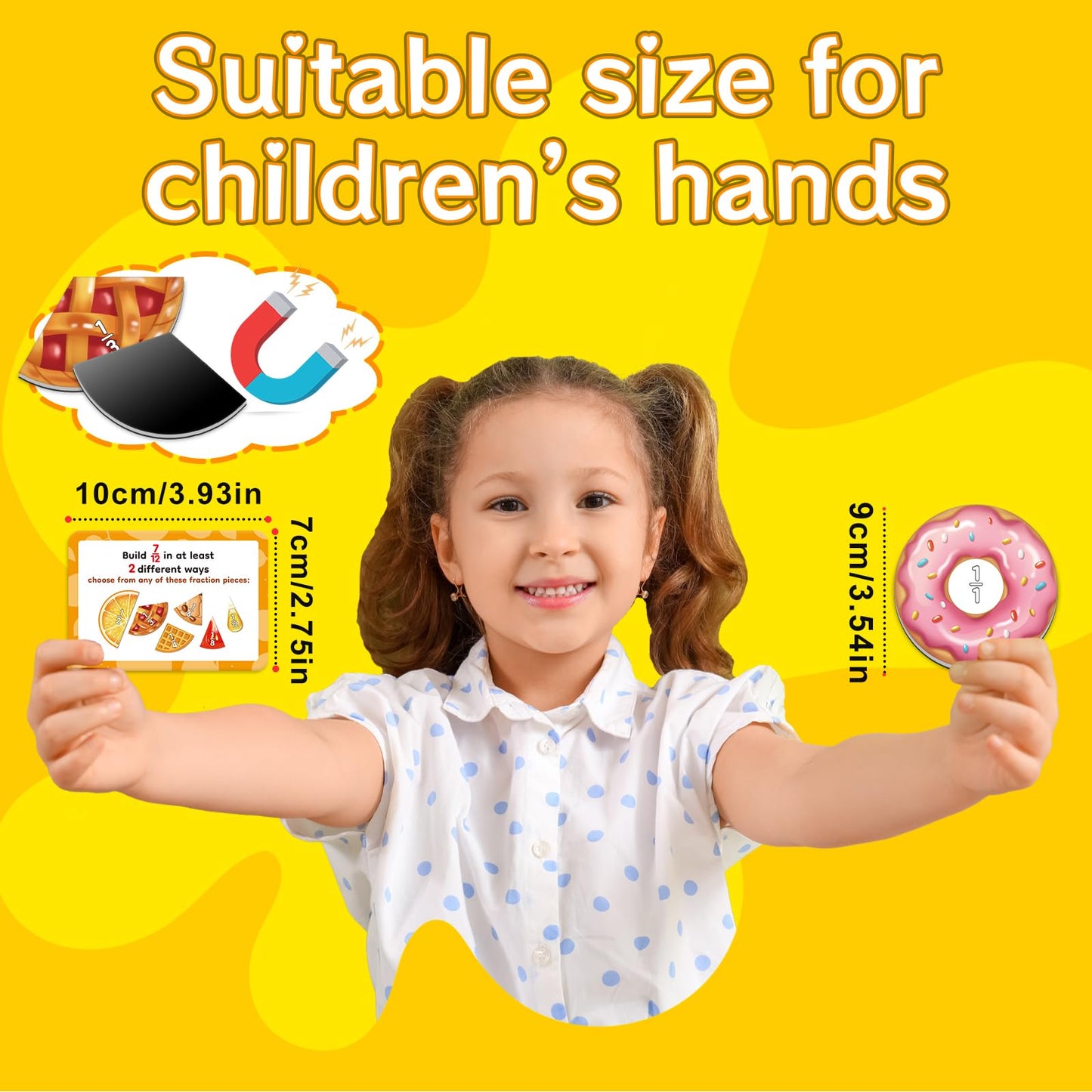 Aizweb Magnetic Fraction Tiles & Circles, Bars,Math Manipulatives, Fraction Manipulatives For 2Nd, 3Rd, 4Th, 5Th Grade Elementary Teachers Classroom Whiteboard Teaching Homeschool Supplies