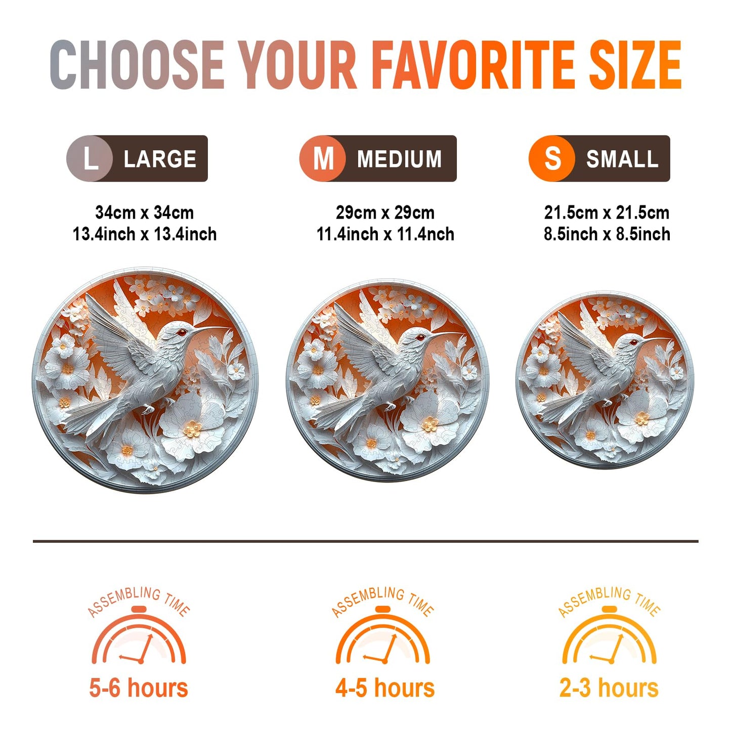 Wooden Puzzles for mature-themeds Unique Animal Shaped Paper Hummingbird mature-themed Puzzle 3D Vision Wooden Jigsaw Puzzles mature-themed Challenging Creative Gifts Family Games 8.5 * 8.5in 100pcs