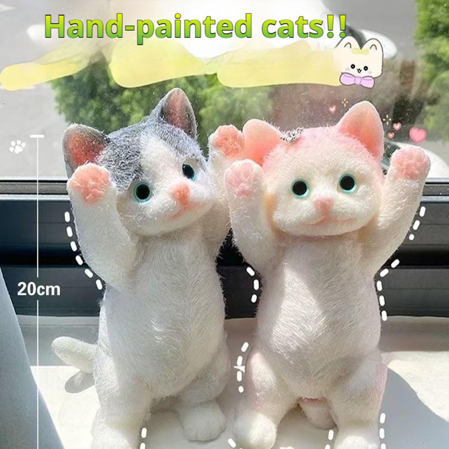 Big Taba Squishy Cat, Fluffy Sticky Soft Realistic Cat,Stress Relieving Cute Large Cat Toys for Family or Friend
