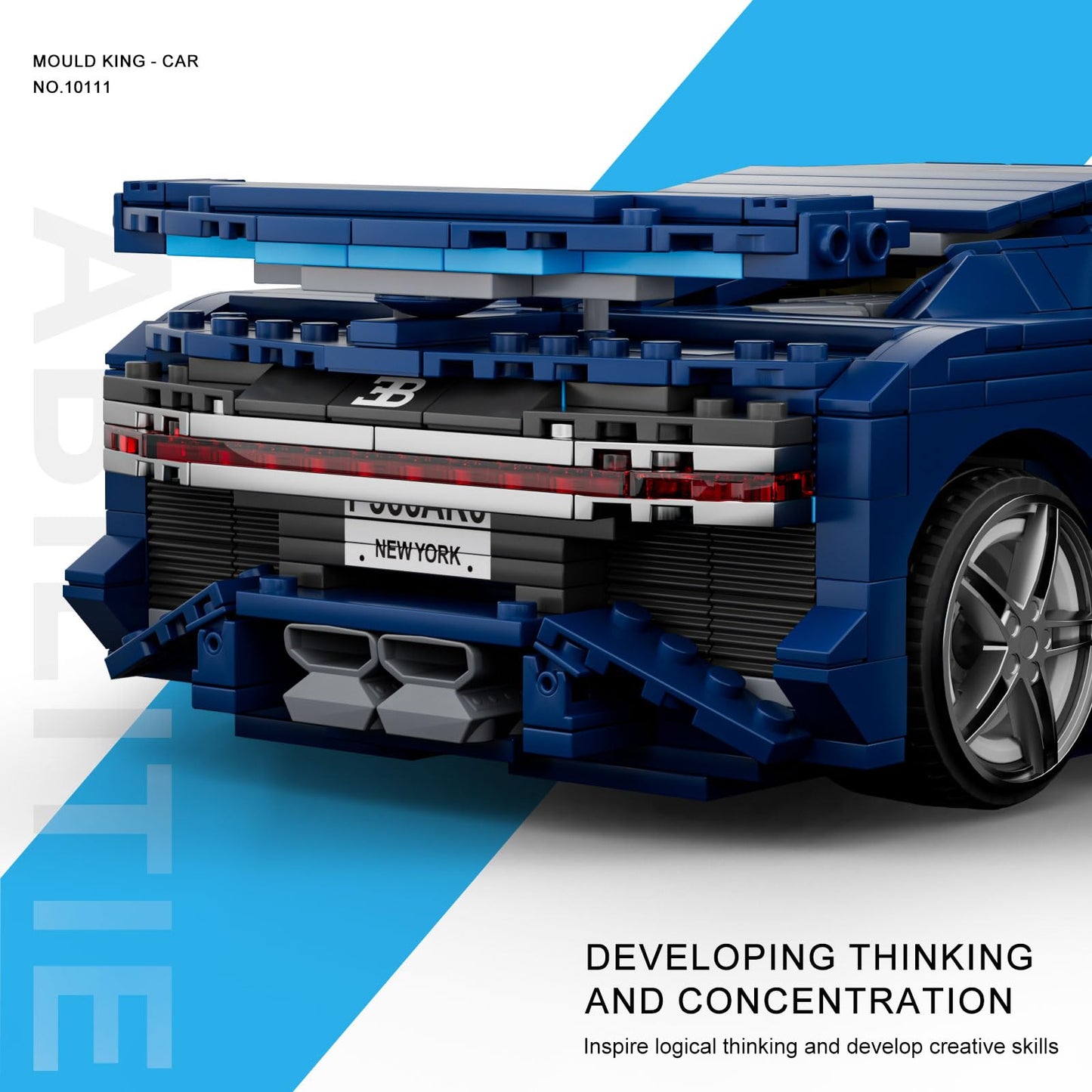 Mould King Car Building Sets, 1:12 Scale Sports Car Model, 10111 Collectible Speed Champion Cars Building Kits, Build And Displa