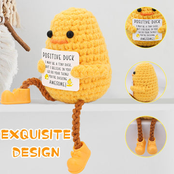 Bilolly Long Legged Cute Support Duck, Birthday For Women Men Friend Bestie Colleague, Valentines Gifts For Her Him, Handmade Cr