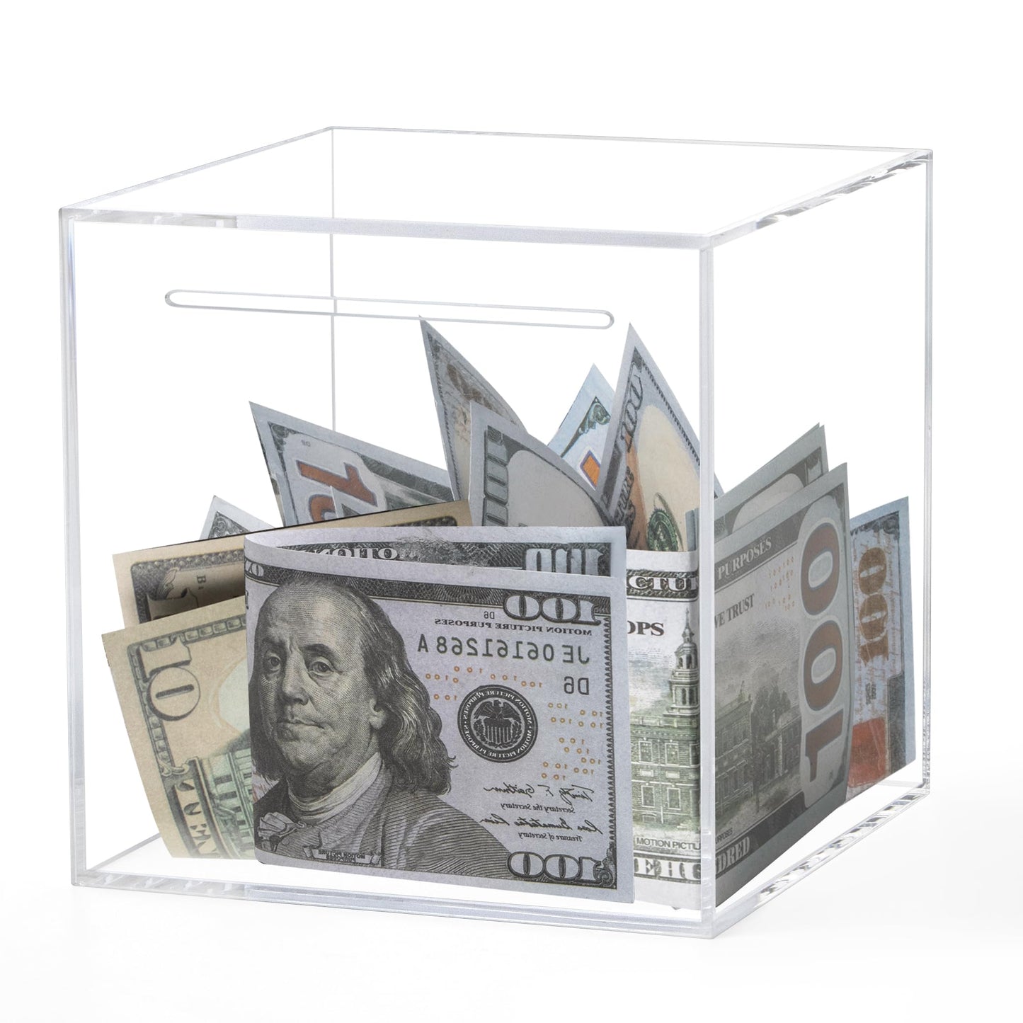 Kypeeka Clear Acrylic Piggy Bank For Adults Kids, Clear Money Saving Box Must Break To Open, Unopenable Piggy Bank For Cash Coin