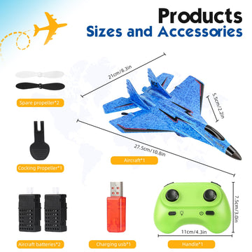 Rc Plane, Remote Control Wireless Airplane Toy - Rc Plane Remote Control 2Ch 2.4Ghz Rc Plane With Lights, Remote Control Airplan