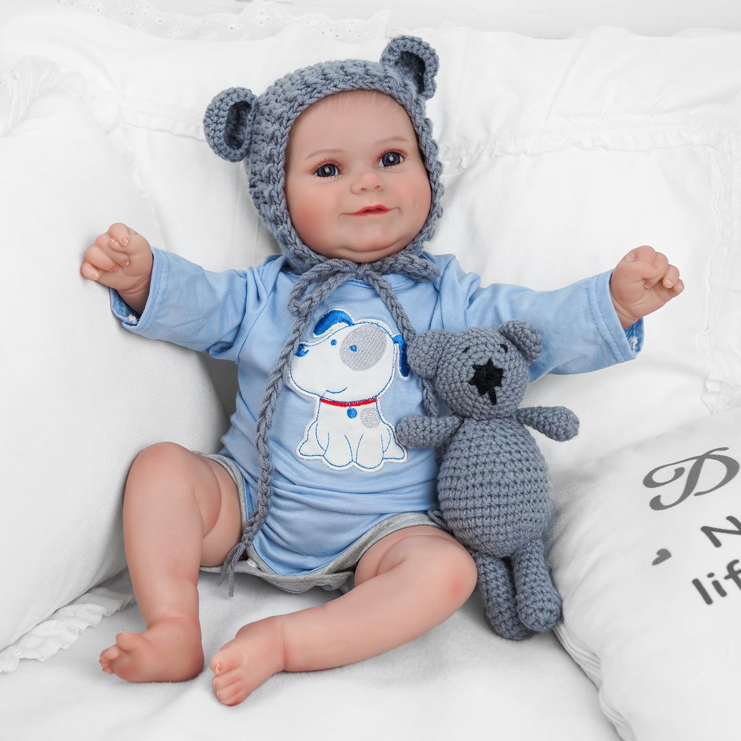 BABESIDE Reborn Baby Dolls Boy - 20 inch Handmade Realistic Soft Vinyl Body Life Like Realistic Newborn Baby Dolls for Girls Boy
