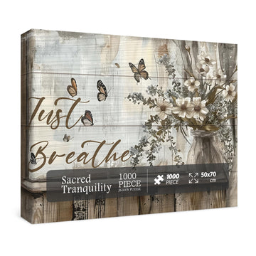 Flower Plant Puzzles For Adults 1000 Pieces, Christian Religious Faith Scripture Jigsaw Puzzles, Inspirational Bible Catholic Na