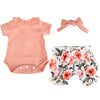 Aori Reborn Baby Doll Clothes Set - 20" Floral Pants & Shirt Outfit, Pink, for 17-20 Inch Lifelike Dolls