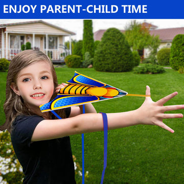 8Pcs Flying Toys| Small Kites| Airplane Launcher Toys For Kids 3-5 6 7 8 Stocking Stuffers, Outdoor Toys Flying Kites Bulk Goodie Bags Stuffers| Party Favors For Kids 3-5 4-8 Beach Trip