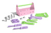 Green Toys Tool Set, Pink 4C - 15 Piece Pretend Play, Motor Skills, Language & Communication Kids Role Play Toy. No BPA, phthala