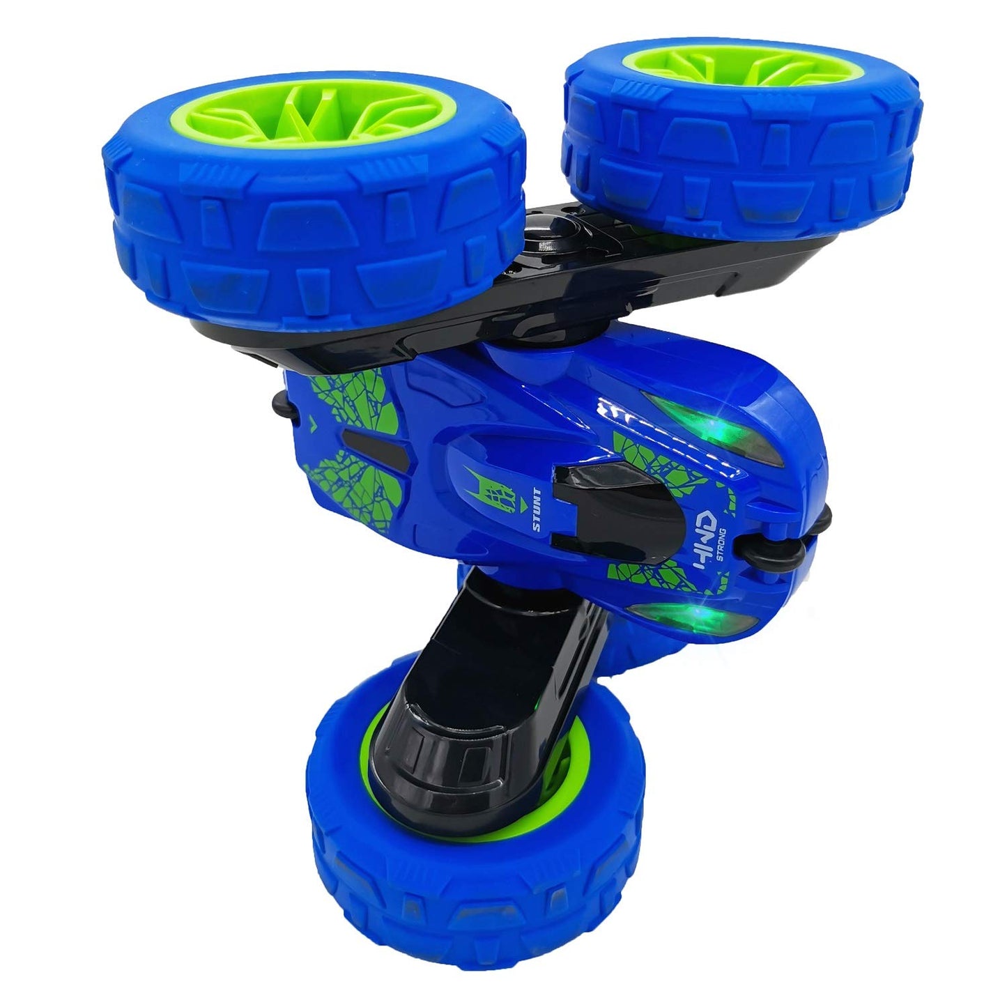 Threeking RC Stunt Cars Remote Control Car with Lights Double-Sided Driving 360-degree Tumbles Rotating Car Toy Gifts Presents f