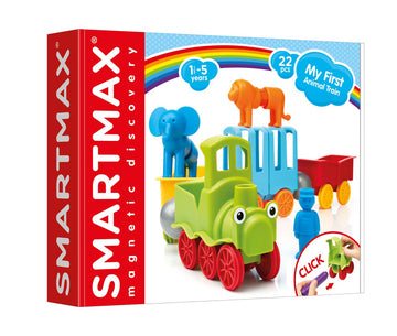 Smartmax My First Animal Train Stem Magnetic Discovery Play Set With Moving Train And Soft Animals For Ages 1-5
