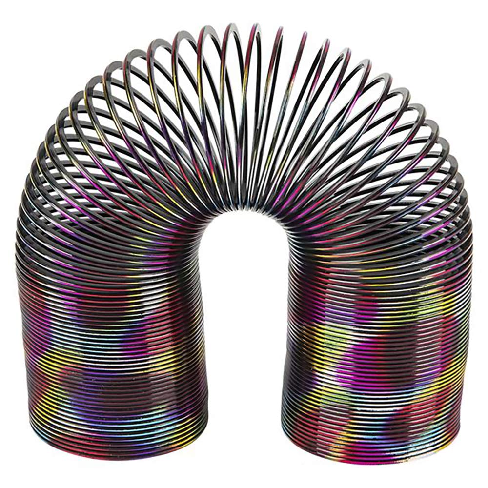 The Dreidel Company Coil Spring, Super Long Rainbow Metallic, Goody Bag Fillers, Party Favor For Kids, 6' (2-Pack)