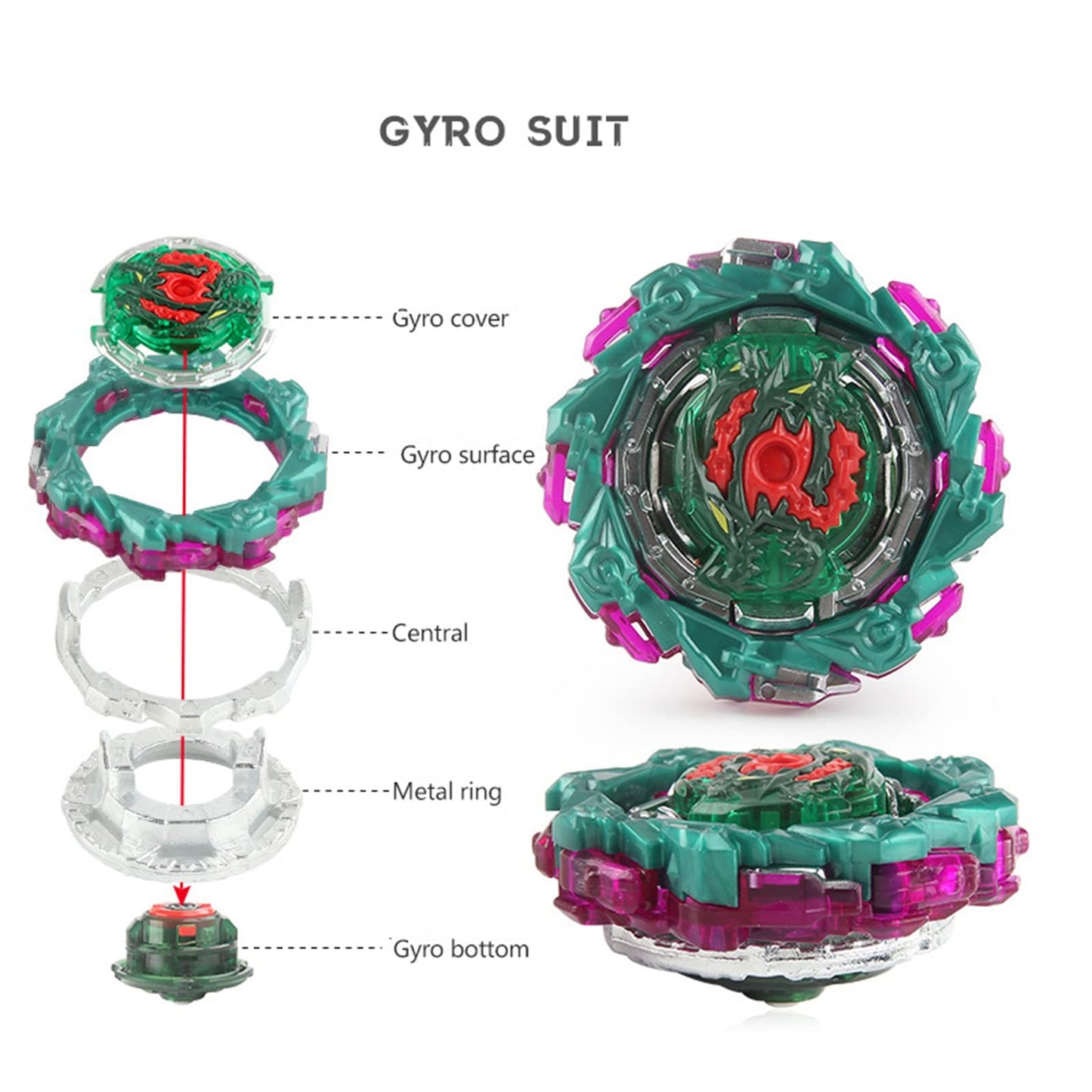 Bay Burst Starter Bu B-198#01 Chain Kerbeus Fortress Yard'-6 Booster Superking Battling Toys Gaming Tops Gyro Spinning Brust Toy