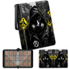 Leather Trading Card Binder 9 Pocket 900 Pockets Card Holder with 50 Removable Card Sleeves Waterproof 3-Ring Zipper for Sports Fans for MTG TCG Trading Cards A Black Hooded Man