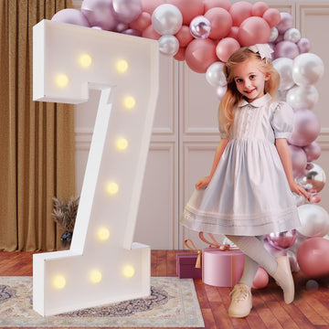 Imprsv 4Ft Marquee Numbers,Diy Light Up Numbers For 7Th Birthday Decorations, Party Party Decorations,Anniversary Party Decor,Mo