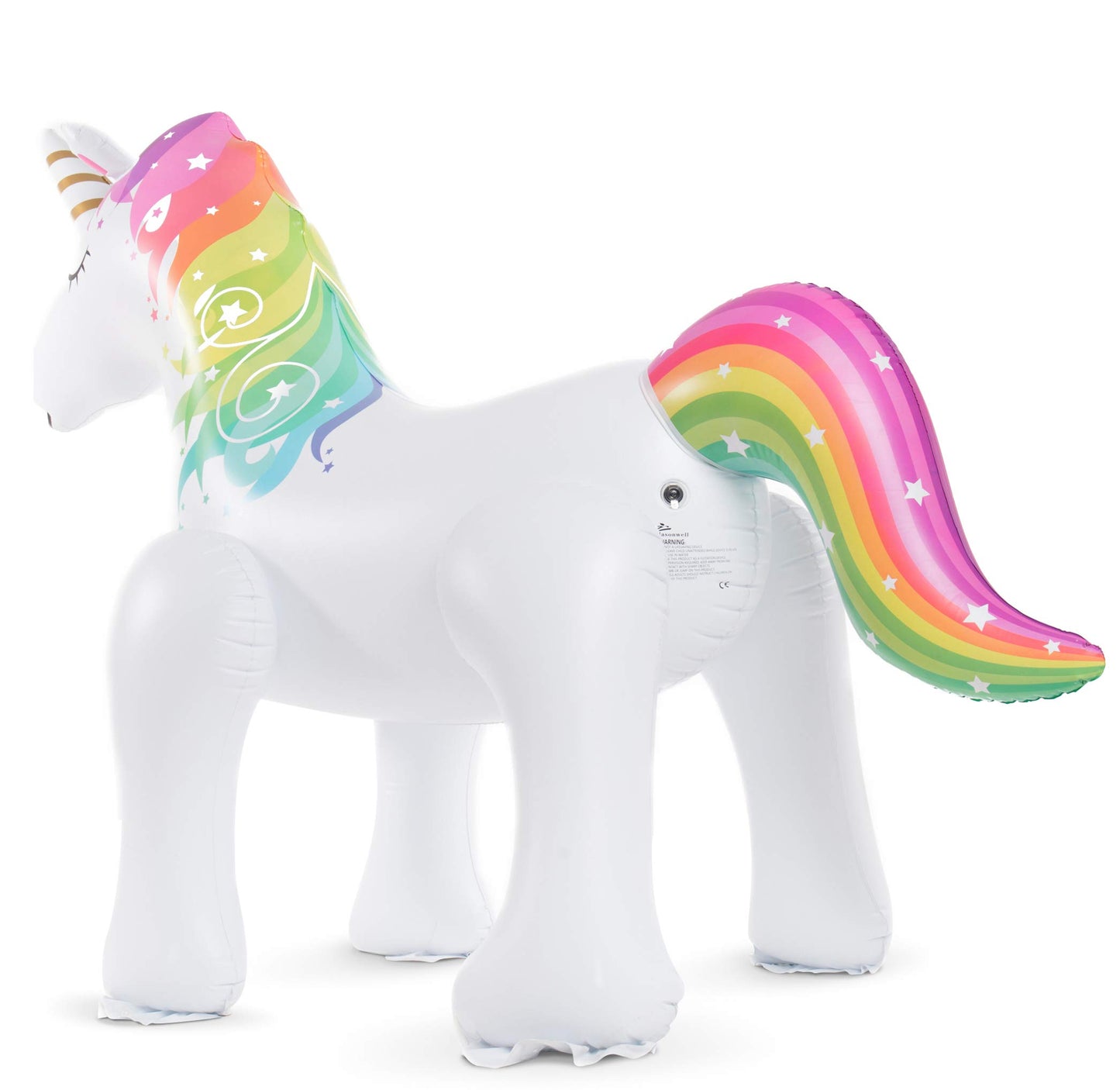 Jasonwell Unicorn Sprinkler Inflatable Unicorn Water Toys Outdoor Inflatable Ginormous Unicorn Yard Sprinkler For Kids (L)